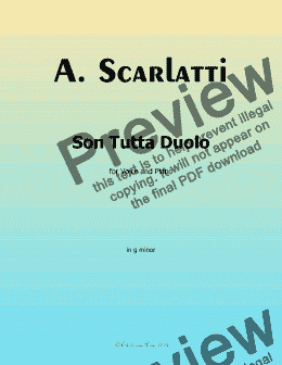 page one of A. Scarlatti-Son Tutta Duolo, in g minor