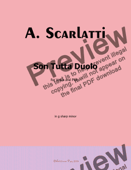 page one of A. Scarlatti-Son Tutta Duolo, in g sharp minor