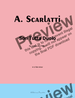 page one of A. Scarlatti-Son Tutta Duolo, in b flat minor