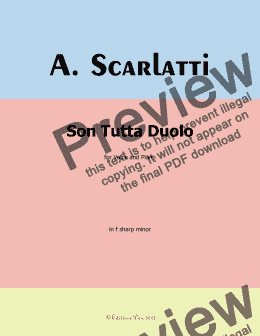 page one of A. Scarlatti-Son Tutta Duolo, in f sharp minor