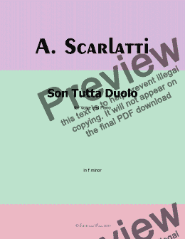 page one of A. Scarlatti-Son Tutta Duolo, in f minor