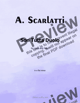 page one of A. Scarlatti-Son Tutta Duolo, in e flat minor