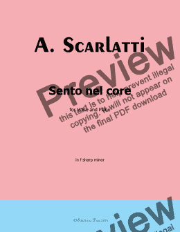 page one of A. Scarlatti-Sento nel core, in f sharp minor