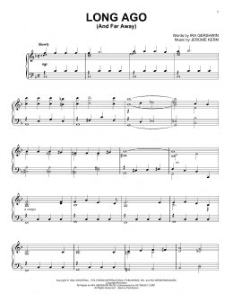 page one of Long Ago (And Far Away) (Piano Solo)