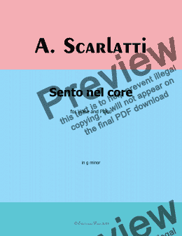 page one of A. Scarlatti-Sento nel core, in g minor