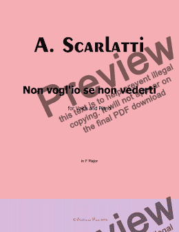 page one of A. Scarlatti-Non voglio se non vederti,in F Major