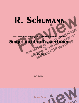 page one of R. Schumann-Singet nicht in Trauertonen,Op.98a No.7,in E flat Major