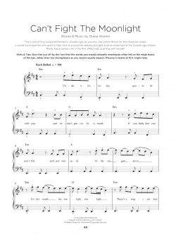 page one of Can't Fight The Moonlight (Really Easy Piano)