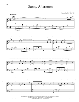 page one of Sunny Afternoon (Piano Solo)