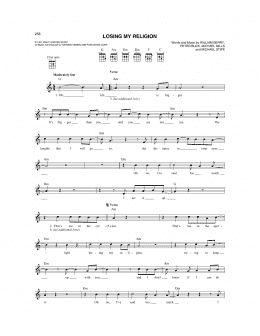 page one of Losing My Religion (Mandolin)