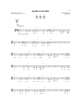 page one of Blowin' In The Wind (Mandolin)