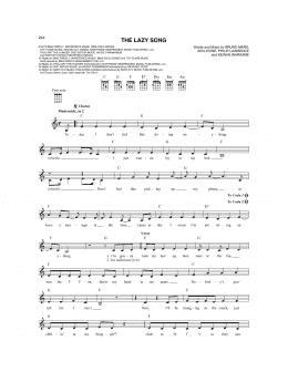 page one of The Lazy Song (Mandolin)