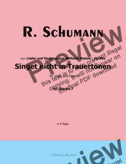 page one of R. Schumann-Singet nicht in Trauertonen,Op.98a No.7,in E Major