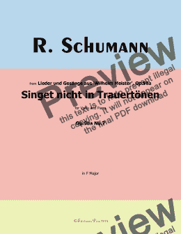 page one of R. Schumann-Singet nicht in Trauertonen,Op.98a No.7,in F Major