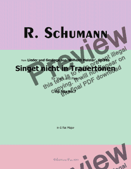 page one of R. Schumann-Singet nicht in Trauertonen,Op.98a No.7,in G flat Major