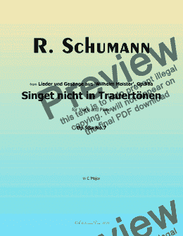 page one of R. Schumann-Singet nicht in Trauertonen,Op.98a No.7,in C Major