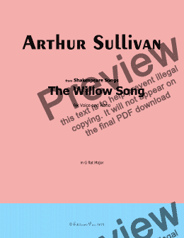 page one of A. Sullivan-The Willow Song,in G flat Major