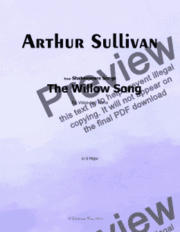 page one of A. Sullivan-The Willow Song,in G Major