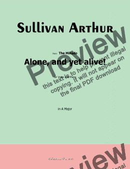 page one of A. Sullivan-Alone,and yet alive!,in A Major