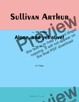 page one of A. Sullivan-Alone,and yet alive!f,in C Major