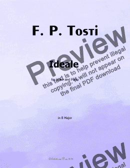 page one of F. P. Tosti-Ideale, in B Major