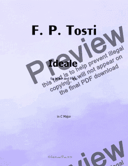 page one of F. P. Tosti-Ideale, in C Major