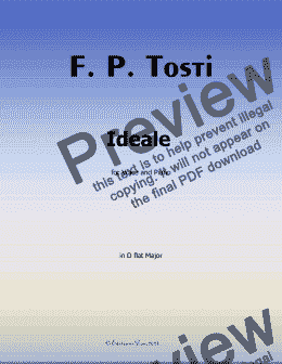 page one of F. P. Tosti-Ideale, in D flat Major