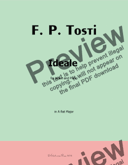 page one of F. P. Tosti-Ideale, in A flat Major