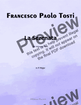 page one of F. P. Tosti-La Serenata,in F Major