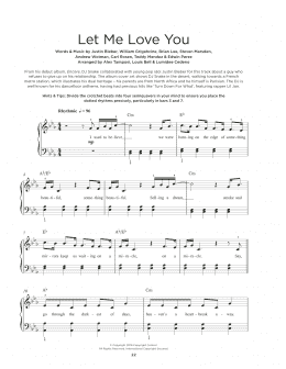 page one of Let Me Love You (Really Easy Piano)