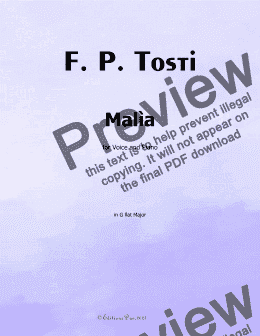 page one of F. P. Tosti-Malìa, in G flat Major