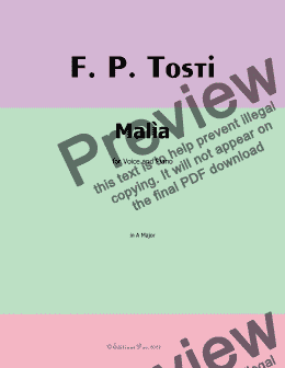 page one of F. P. Tosti-Malìa, in A Major