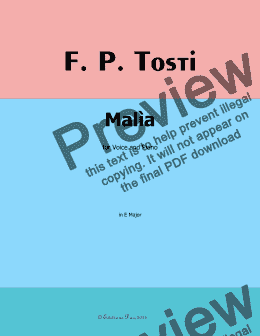 page one of F. P. Tosti-Malìa, in E Major