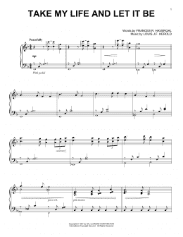 page one of Take My Life And Let It Be (Piano Solo)