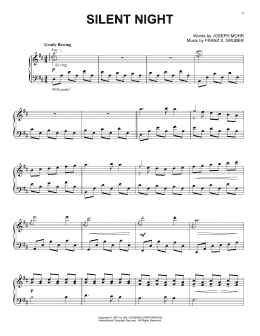 page one of Silent Night (Piano Solo)