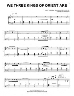 page one of We Three Kings Of Orient Are (Piano Solo)