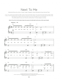 page one of Next To Me (Really Easy Piano)