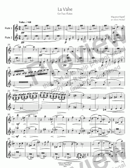 page one of  La Valse for Two  flutes 