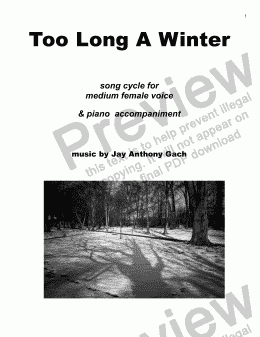 page one of TOO LONG A WINTER