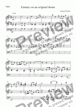 page one of ffantasi i organ - Full Score