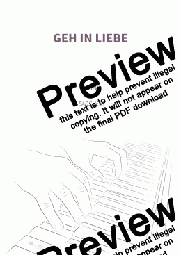 page one of Geh in Liebe