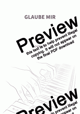 page one of Glaube mir