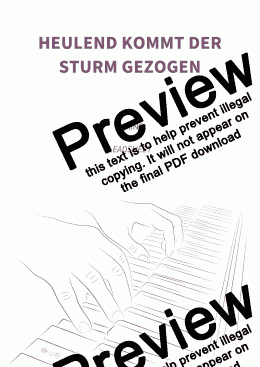 page one of Heulend kommt der Sturm gezogen