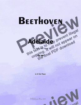 page one of Beethoven-Adelaide, in B flat Major