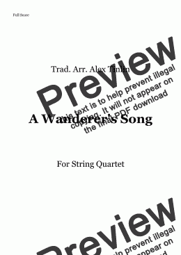 page one of A Wanderer's Song