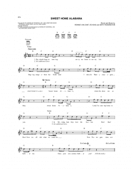 page one of Sweet Home Alabama (Mandolin)