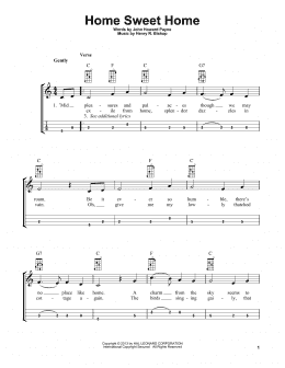 page one of Home Sweet Home (Mandolin)