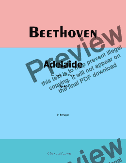 page one of Beethoven-Adelaide, in B Major