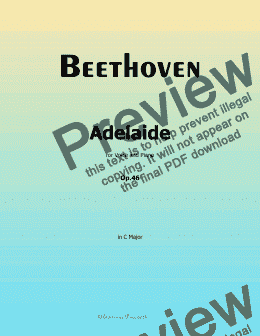 page one of Beethoven-Adelaide, in C Major