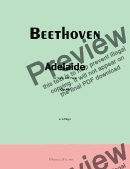 page one of Beethoven-Adelaide, in A Major